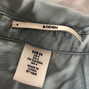 Chambray Button Down Dress/Cover-Up